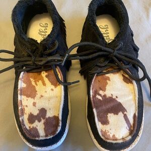Stylish Black and Brown Kids Shoes